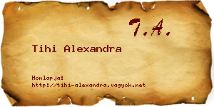 Tihi Alexandra névjegykártya